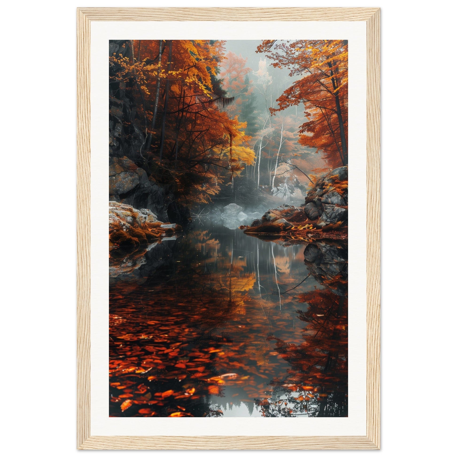 Poster Automne ( 30x45-cm-Bois-clair)