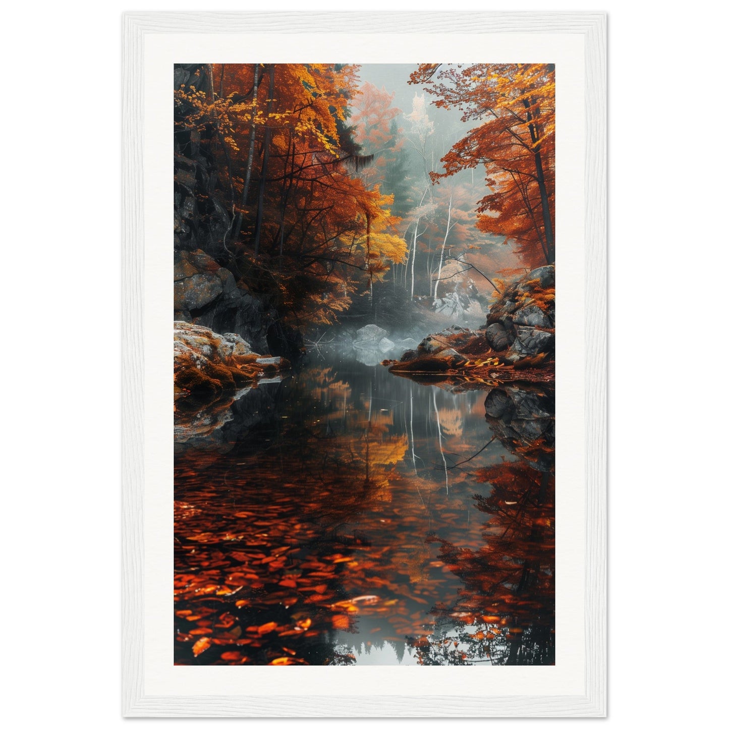 Poster Automne ( 30x45-cm-Bois-blanc)