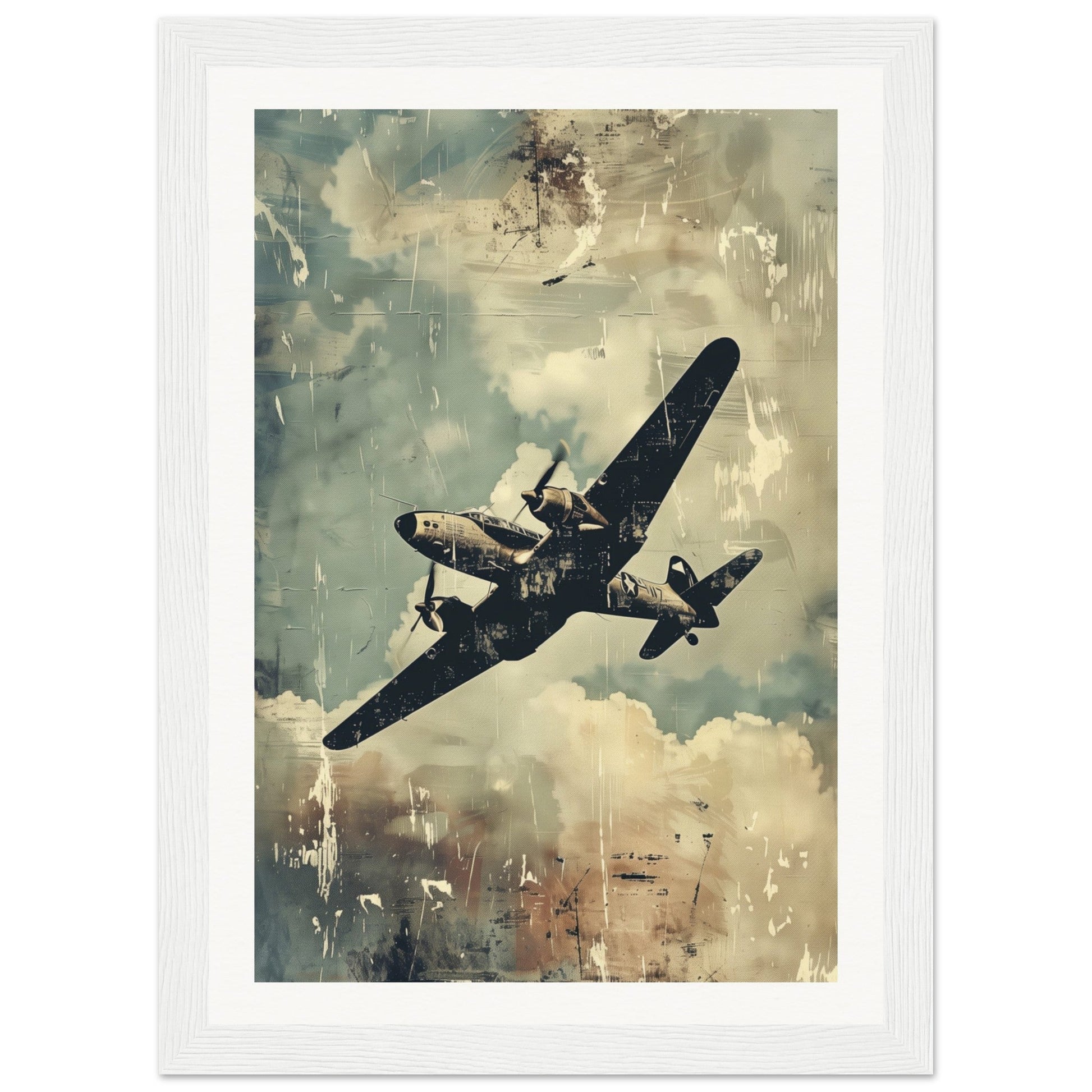 Poster Aviation ( 21x29.7-cm-Bois-blanc)