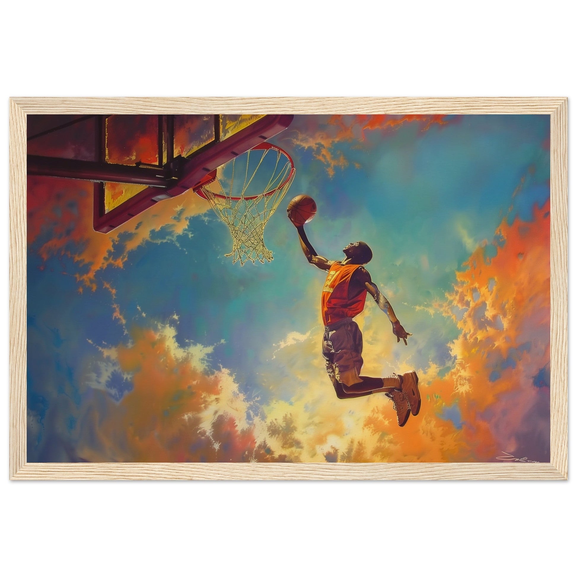 Poster Basket Dunk ( 30x45-cm-Bois-clair)