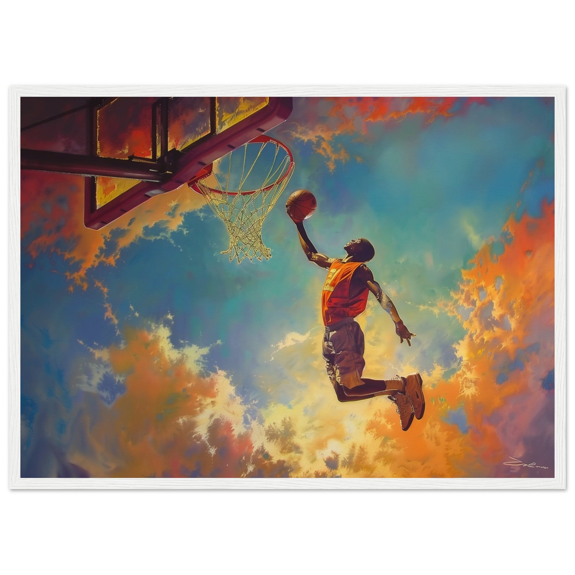 Poster Basket Dunk ( 50x70-cm-Bois-blanc)