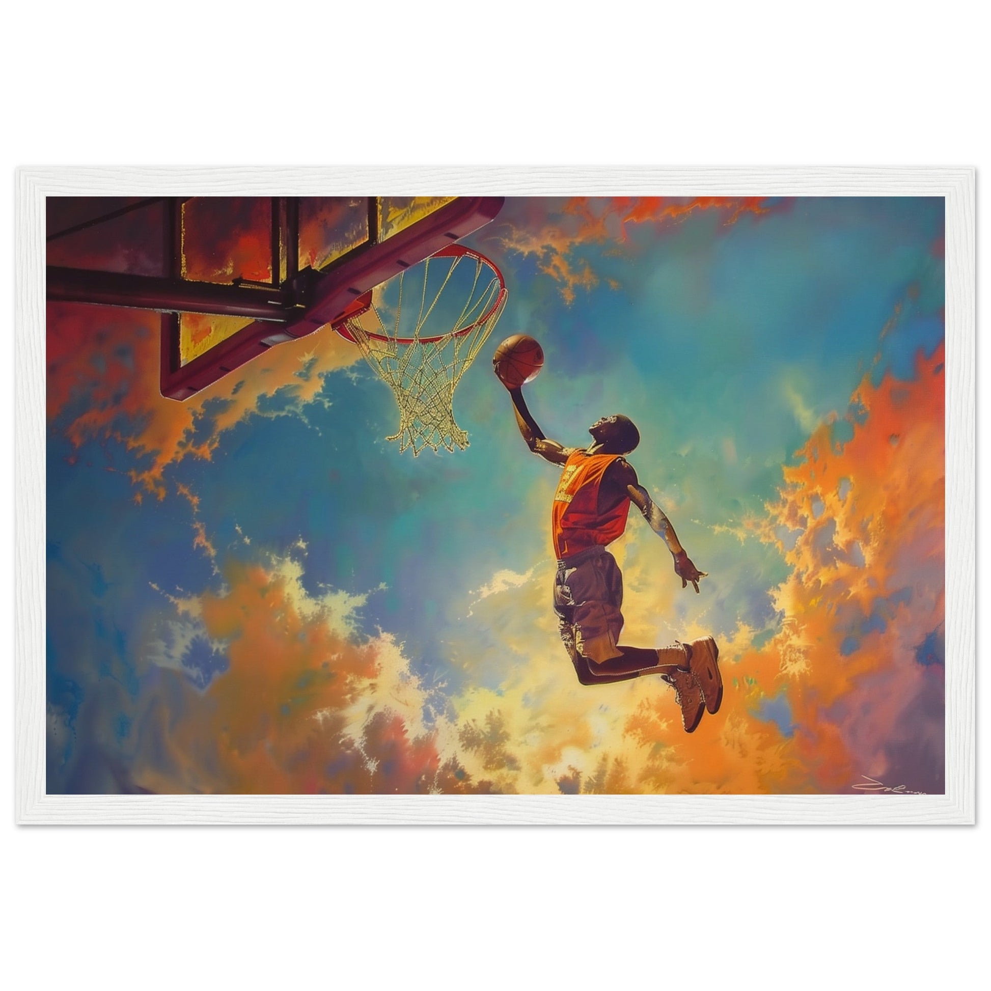 Poster Basket Dunk ( 30x45-cm-Bois-blanc)