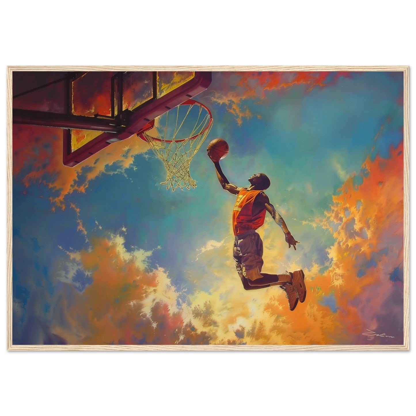 Poster Basket Dunk ( 70x100-cm-Bois-clair)