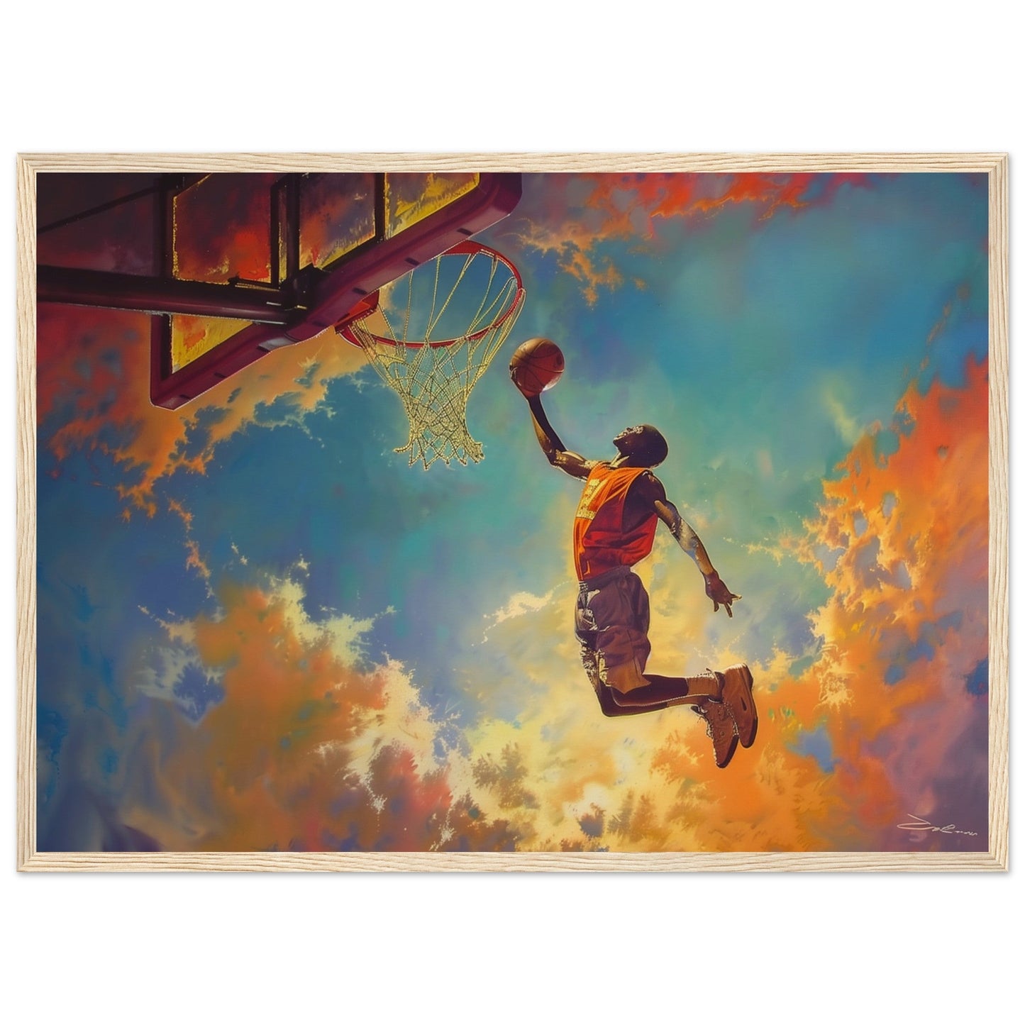 Poster Basket Dunk ( 50x70-cm-Bois-clair)