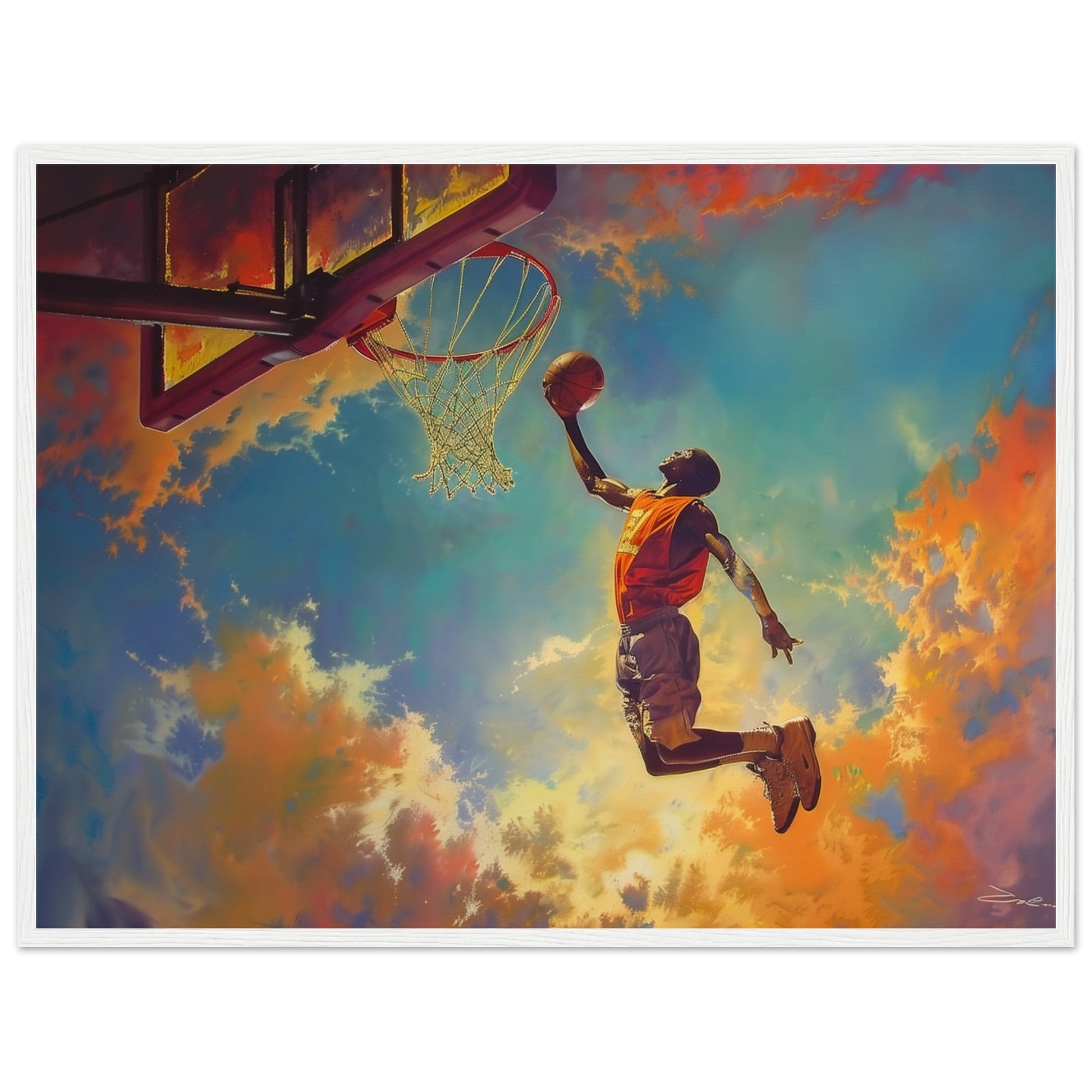 Poster Basket Dunk ( 60x80-cm-Bois-blanc)