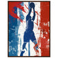 Poster Basket France ( 60x80-cm-Bois-foncé)