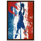 Poster Basket France ( 30x45-cm-Bois-foncé)