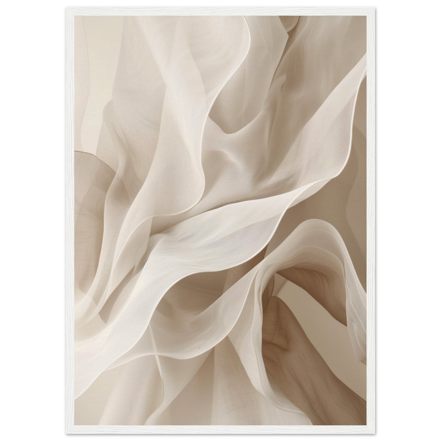 Poster Beige et Blanc ( 50x70-cm-Bois-blanc)