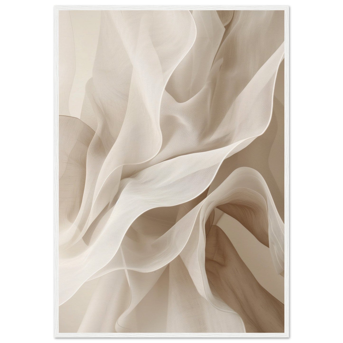 Poster Beige et Blanc ( 70x100-cm-Bois-blanc)