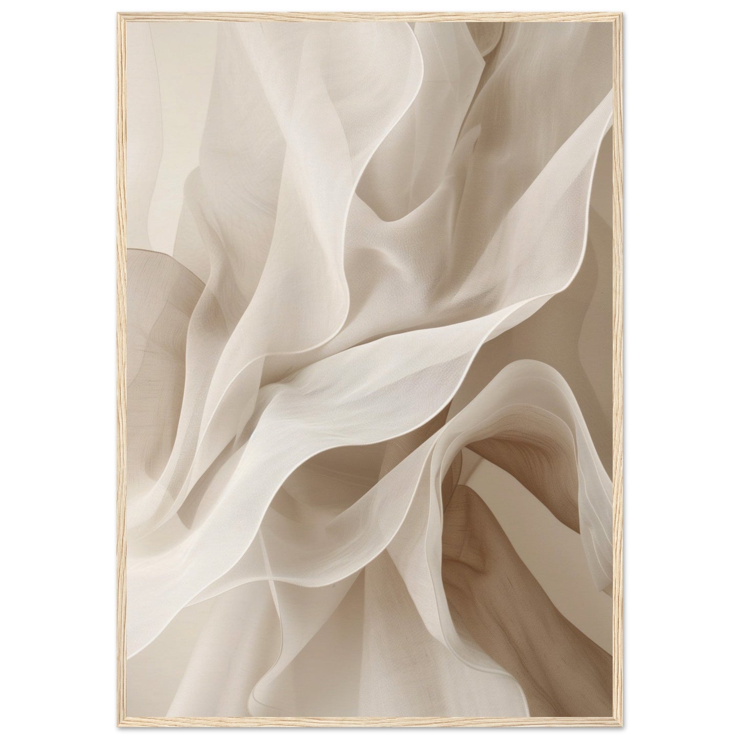 Poster Beige et Blanc ( 70x100-cm-Bois-clair)