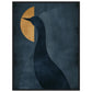 Poster Bleu Canard ( 60x80-cm-Bois-noir)