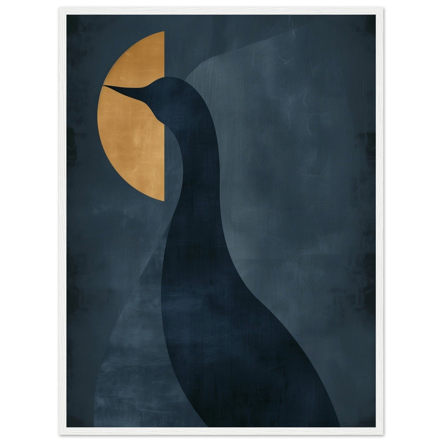 Poster Bleu Canard ( 60x80-cm-Bois-blanc)