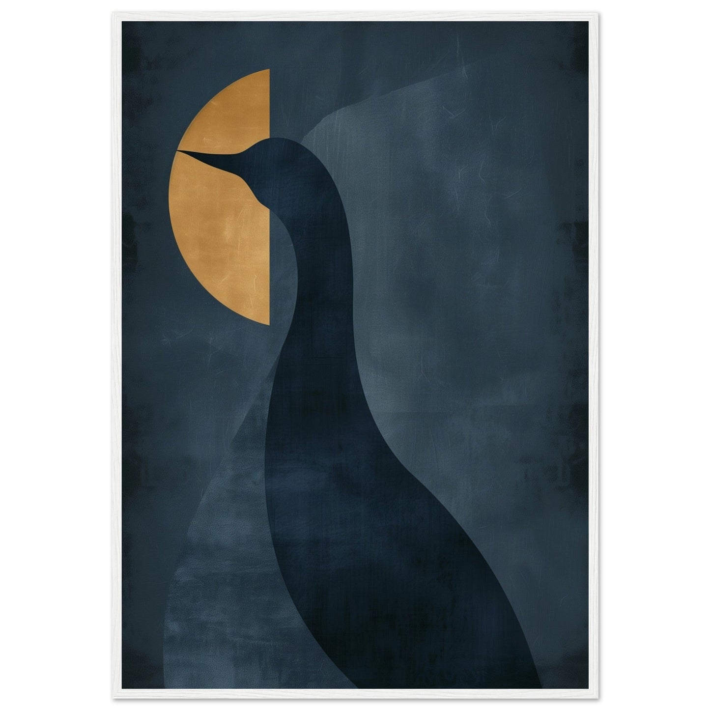 Poster Bleu Canard ( 70x100-cm-Bois-blanc)