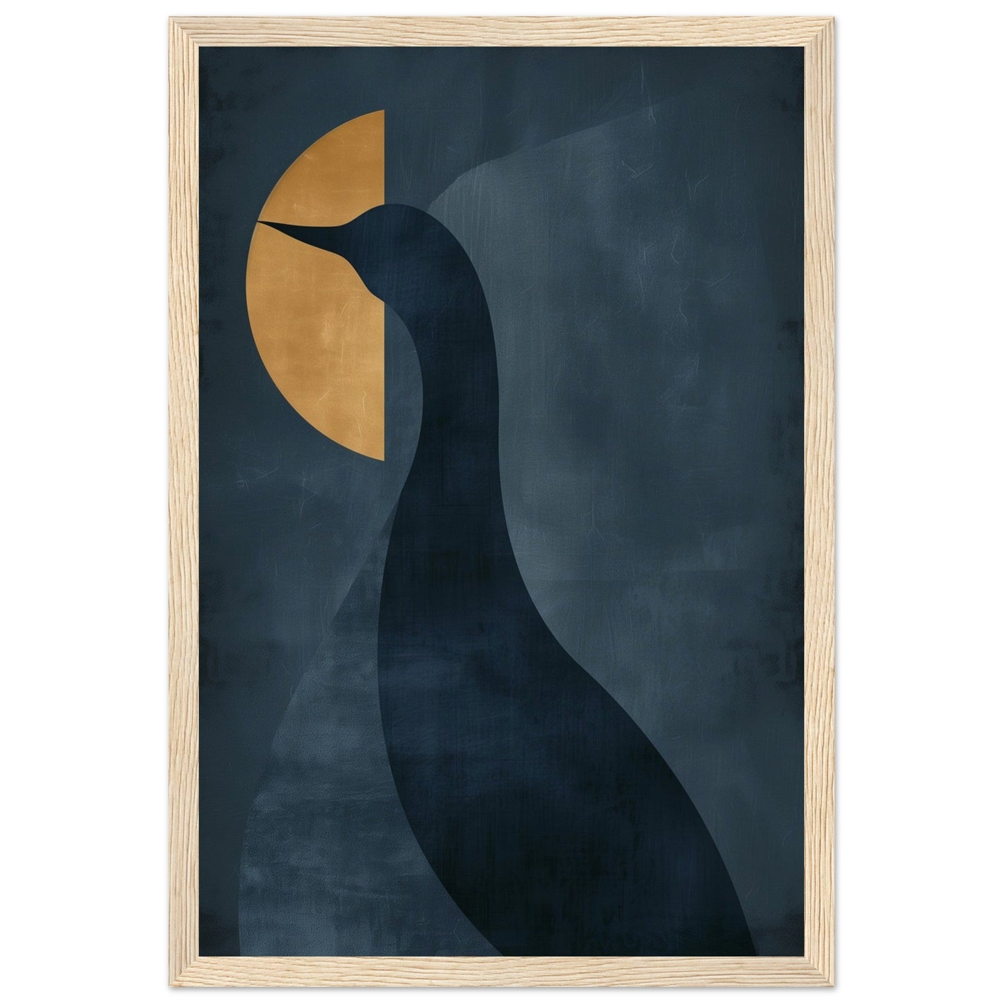 Poster Bleu Canard ( 30x45-cm-Bois-clair)