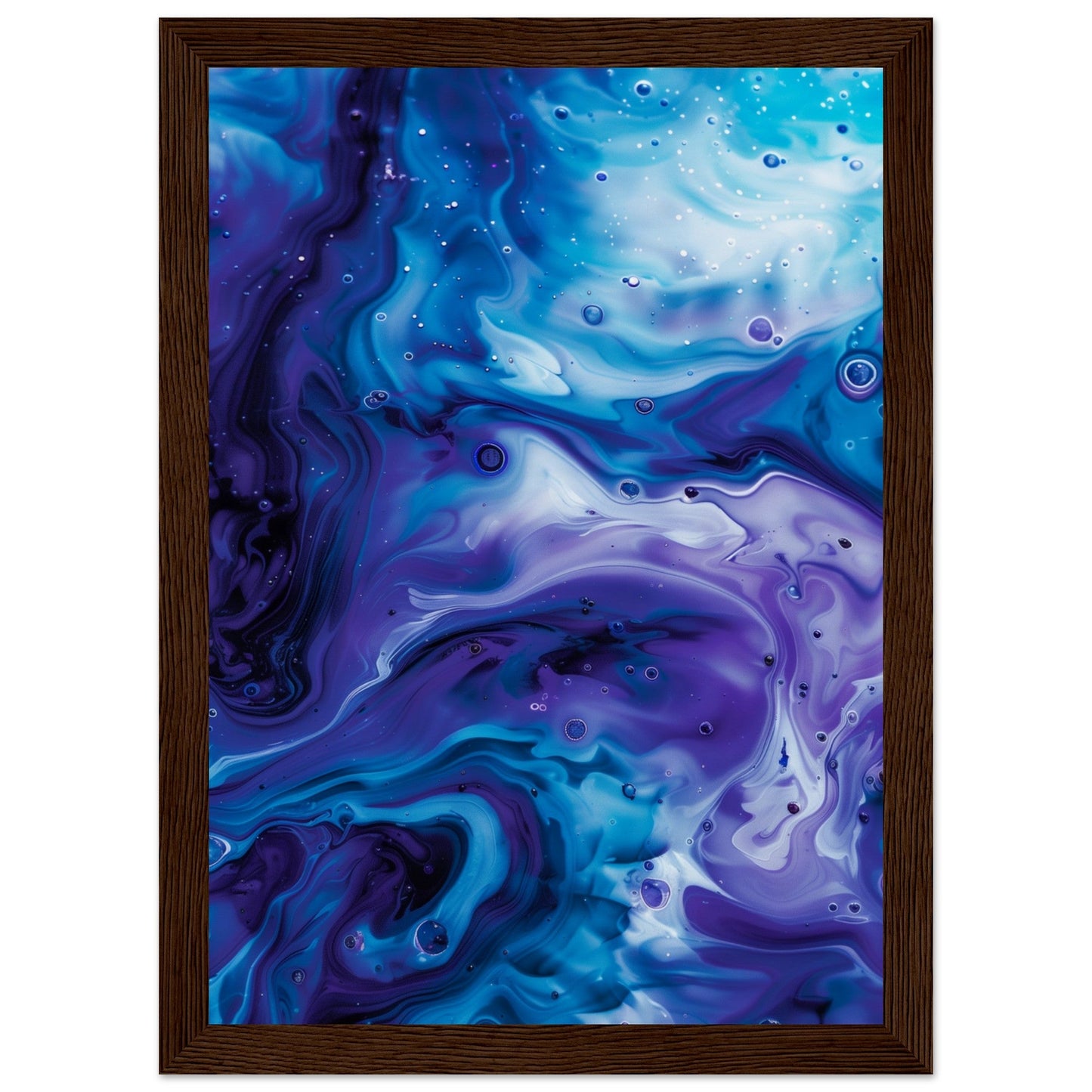 Poster Bleu Klein ( 21x29.7-cm-Bois-foncé)