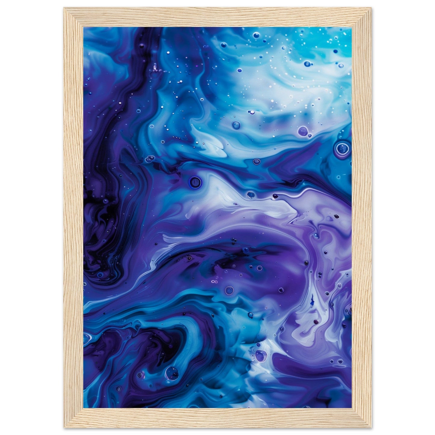 Poster Bleu Klein ( 21x29.7-cm-Bois-clair)