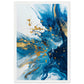 Poster Bleu et Or ( 30x45-cm-Bois-blanc)