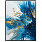 Poster Bleu et Or ( 60x80-cm-Bois-noir)