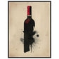 Poster Bouteille de Vin ( 60x80-cm-Bois-noir)