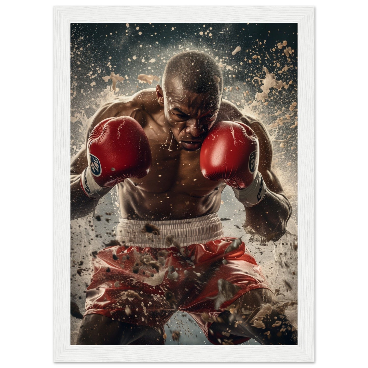 Poster Boxe Anglaise ( 21x29.7-cm-Bois-blanc)