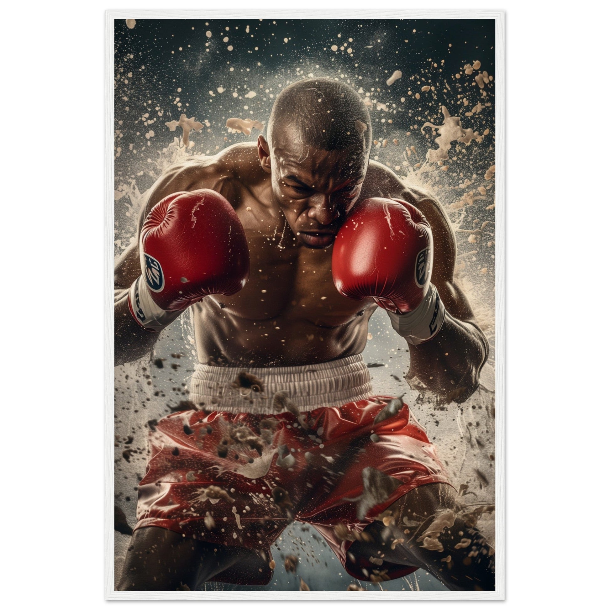 Poster Boxe Anglaise ( 60x90-cm-Bois-blanc)