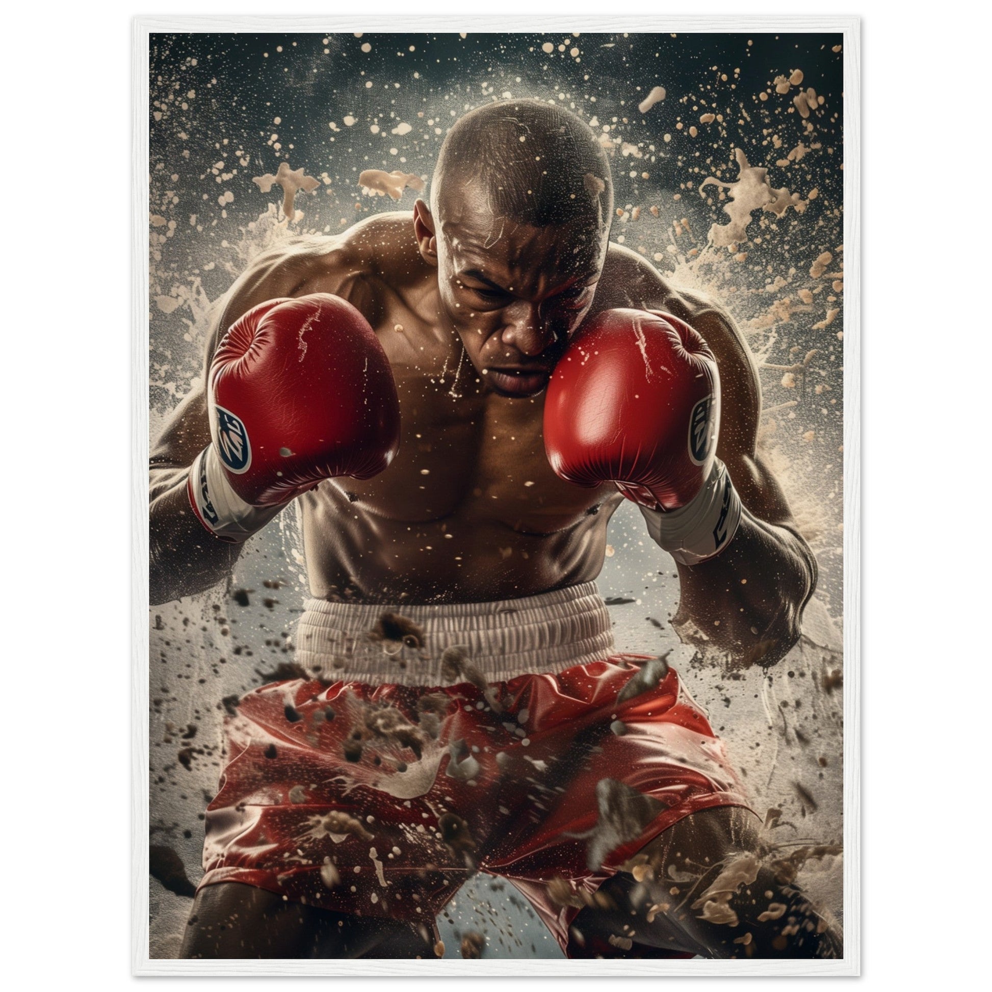 Poster Boxe Anglaise ( 60x80-cm-Bois-blanc)