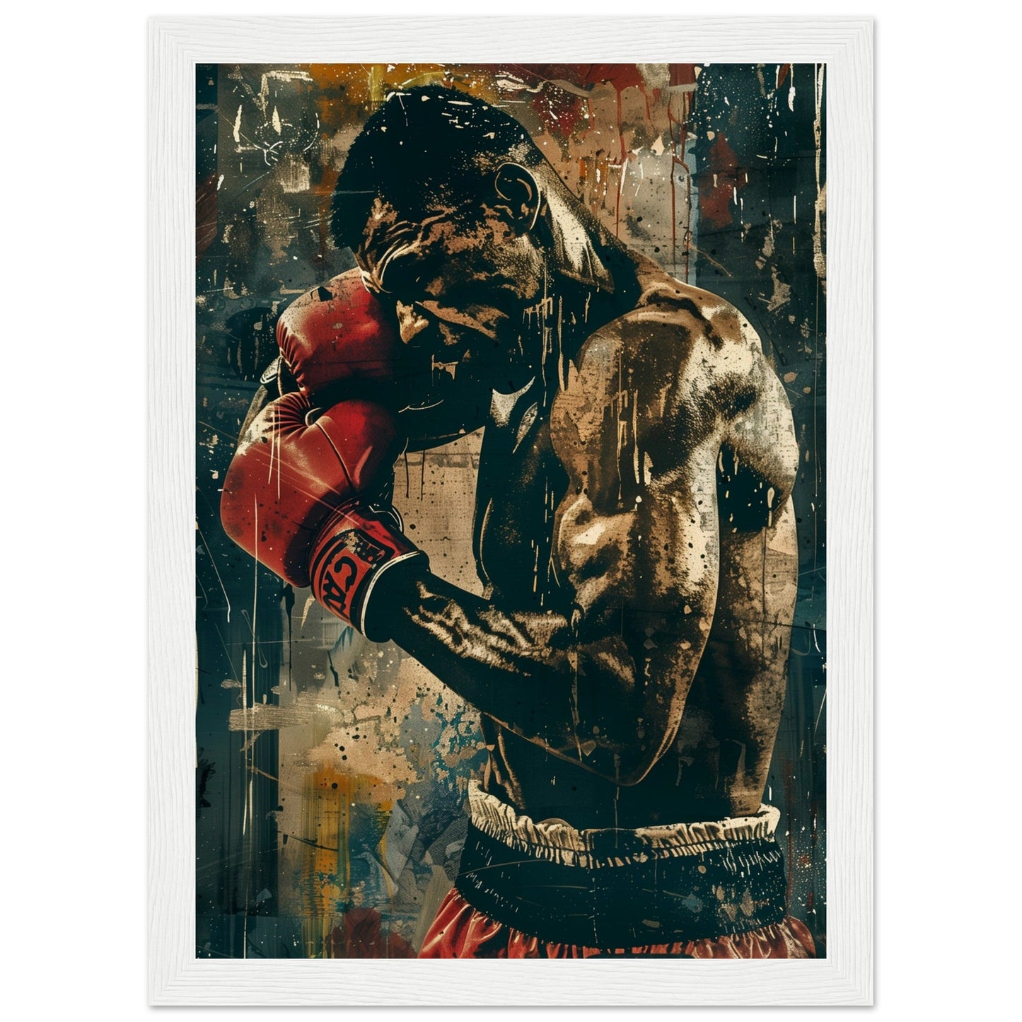 Poster Boxe Espagnol ( 21x29.7-cm-Bois-blanc)