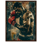 Poster Boxe Espagnol ( 45x60-cm-Bois-foncé)