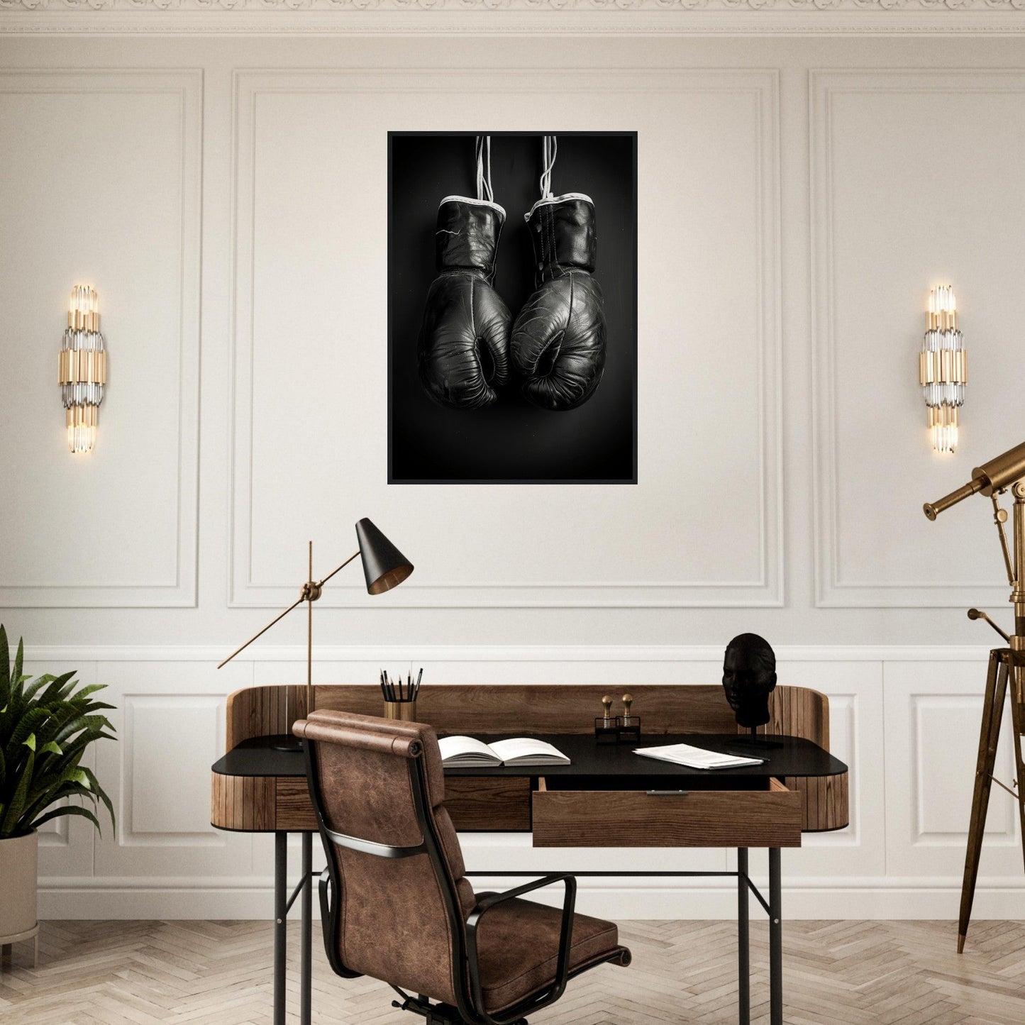 Poster Boxe Noir et Blanc ( )