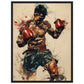 Poster Boxe Thaï ( 45x60-cm-Bois-noir)