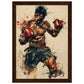 Poster Boxe Thaï ( 21x29.7-cm-Bois-foncé)