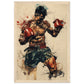 Poster Boxe Thaï ( 30x45-cm-Bois-clair)