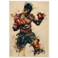 Poster Boxe Thaï ( 70x100-cm-Bois-clair)