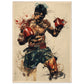 Poster Boxe Thaï ( 50x70-cm-Bois-clair)