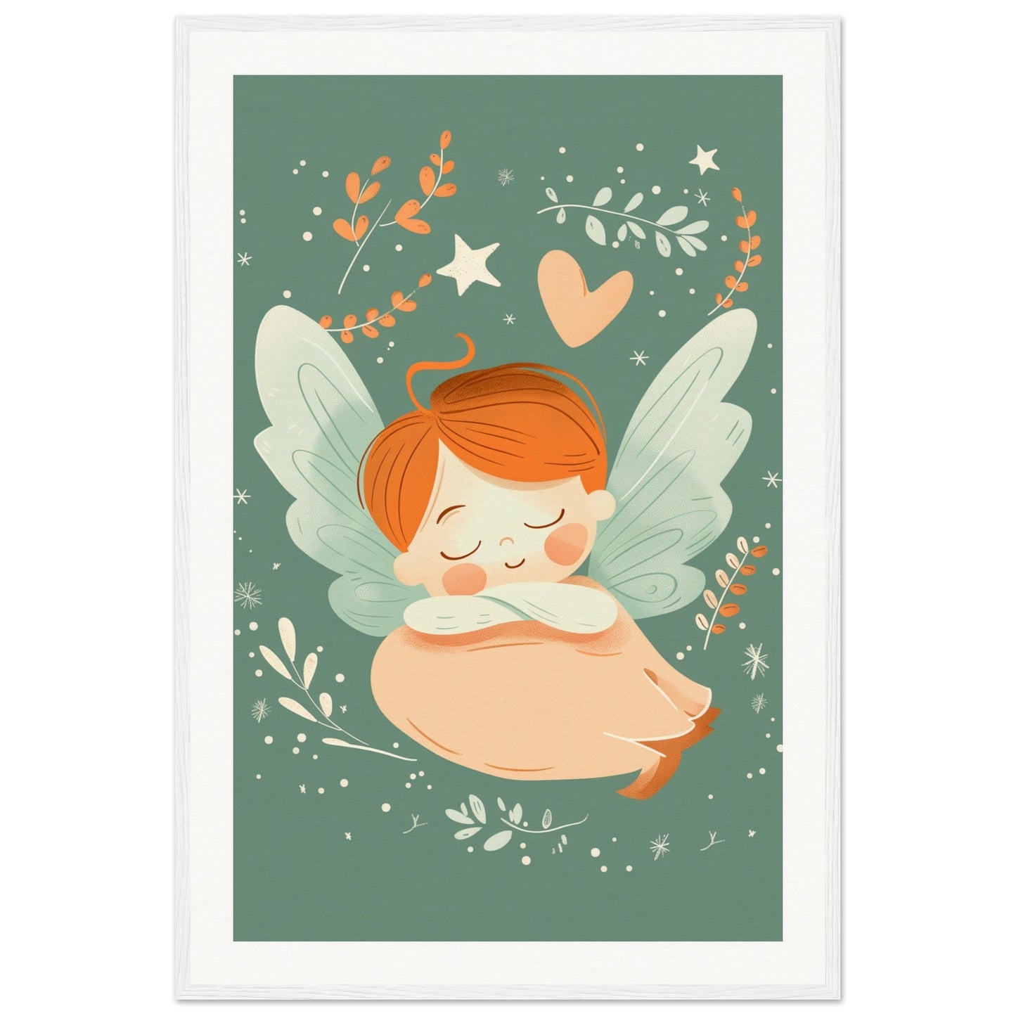 Poster Chambre Bébé Mignon ( 60x90-cm-Bois-blanc)