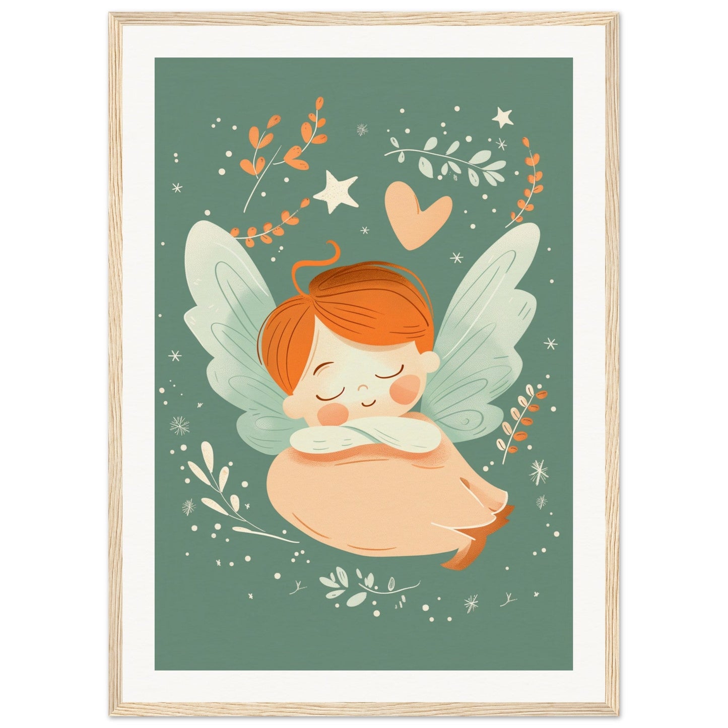 Poster Chambre Bébé Mignon ( 50x70-cm-Bois-clair)