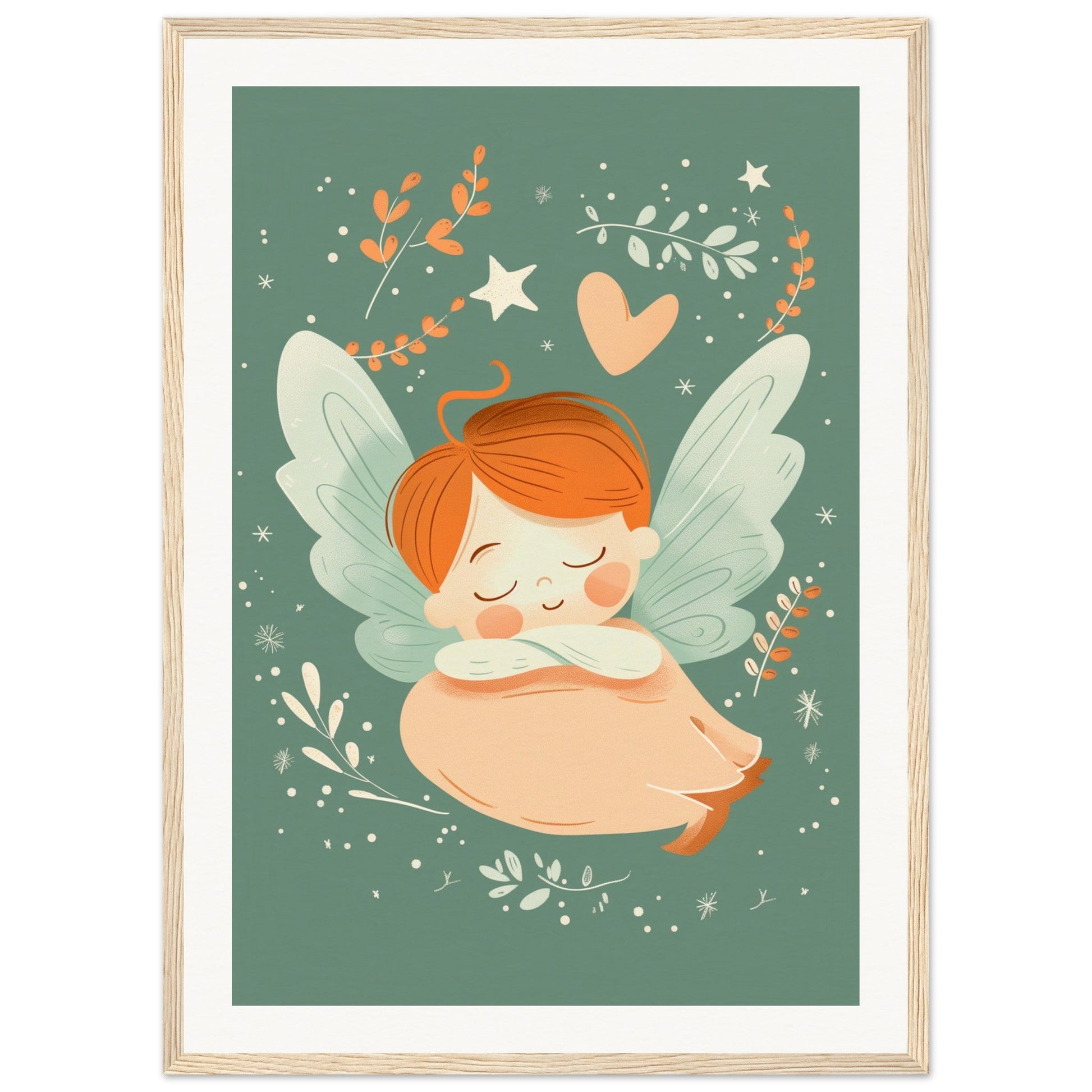 Poster Chambre Bébé Mignon ( 50x70-cm-Bois-clair)