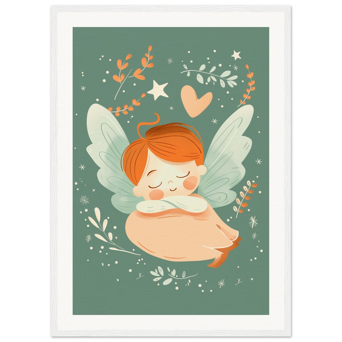 Poster Chambre Bébé Mignon ( 50x70-cm-Bois-blanc)