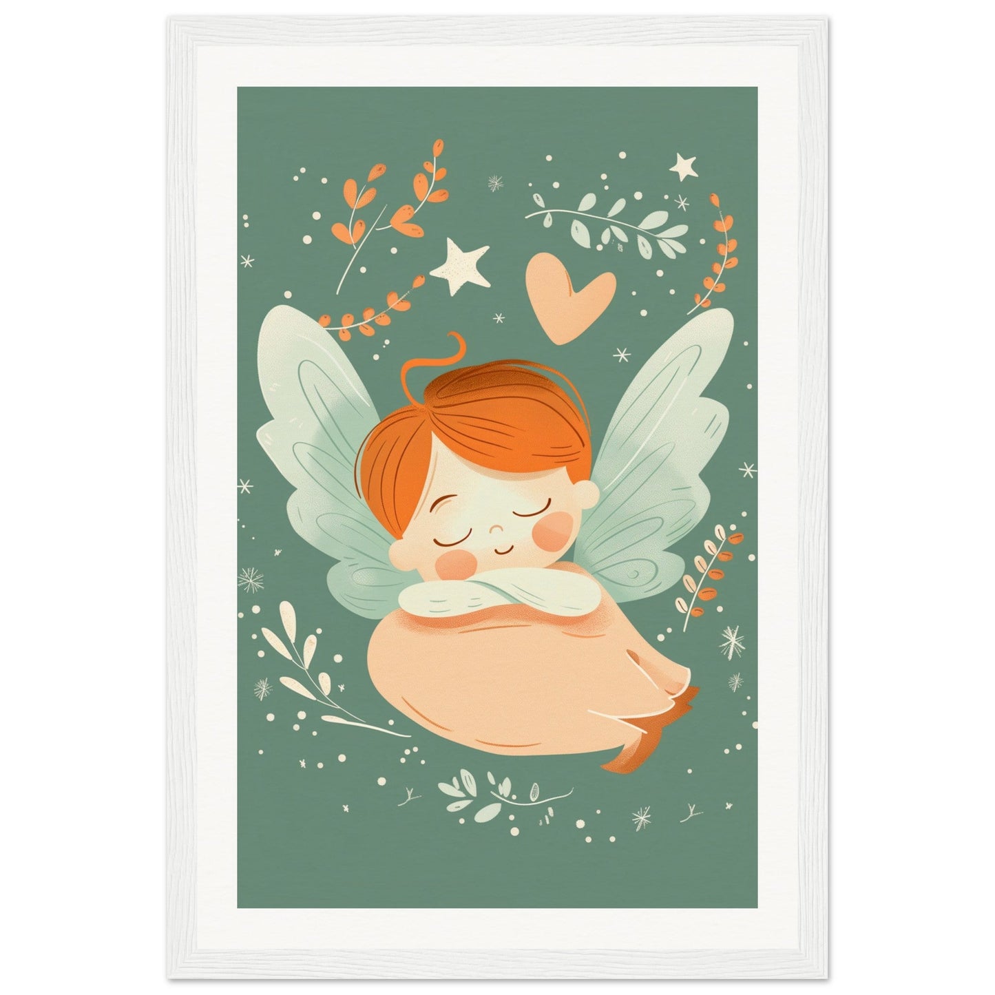 Poster Chambre Bébé Mignon ( 30x45-cm-Bois-blanc)