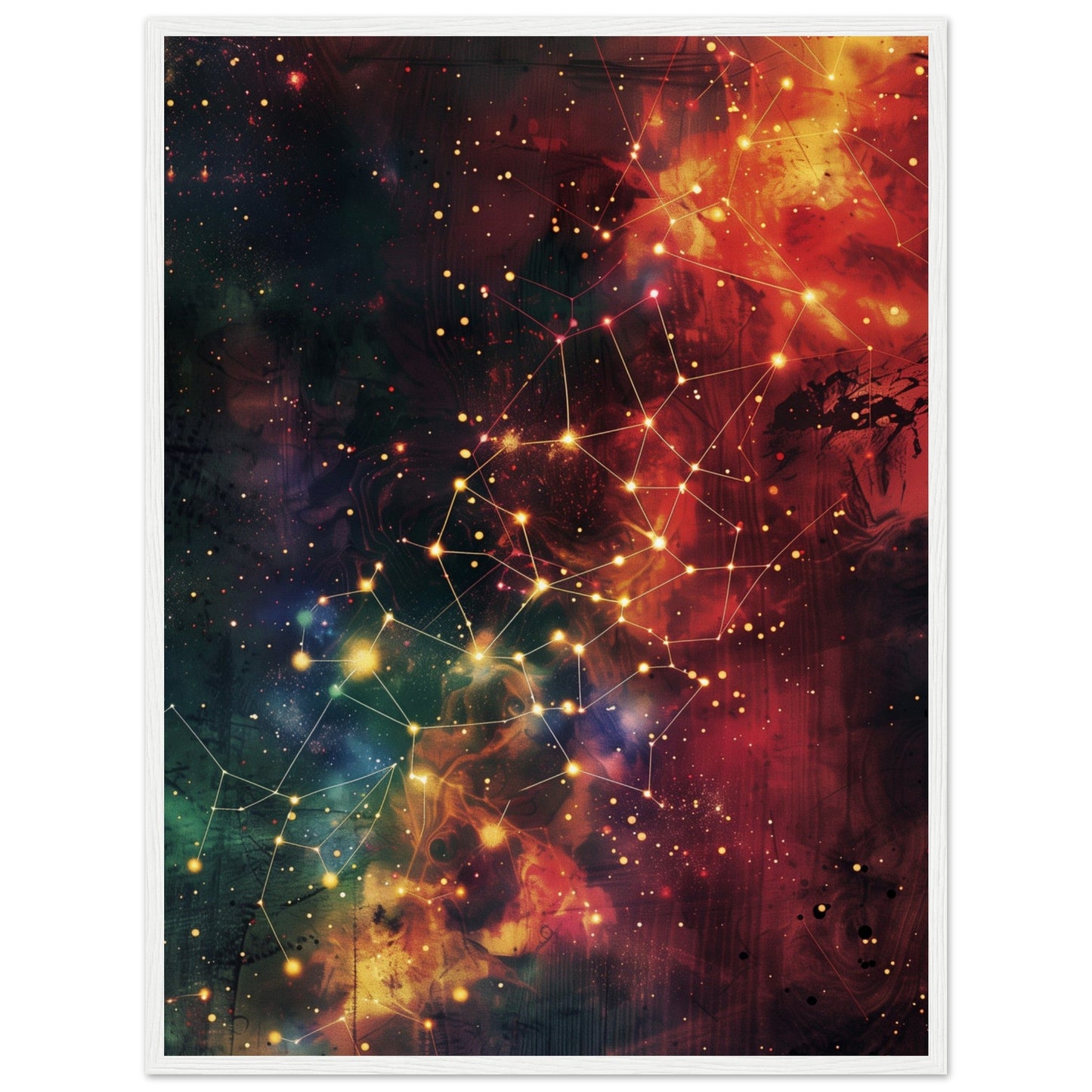 Poster Constellation ( 60x80-cm-Bois-blanc)