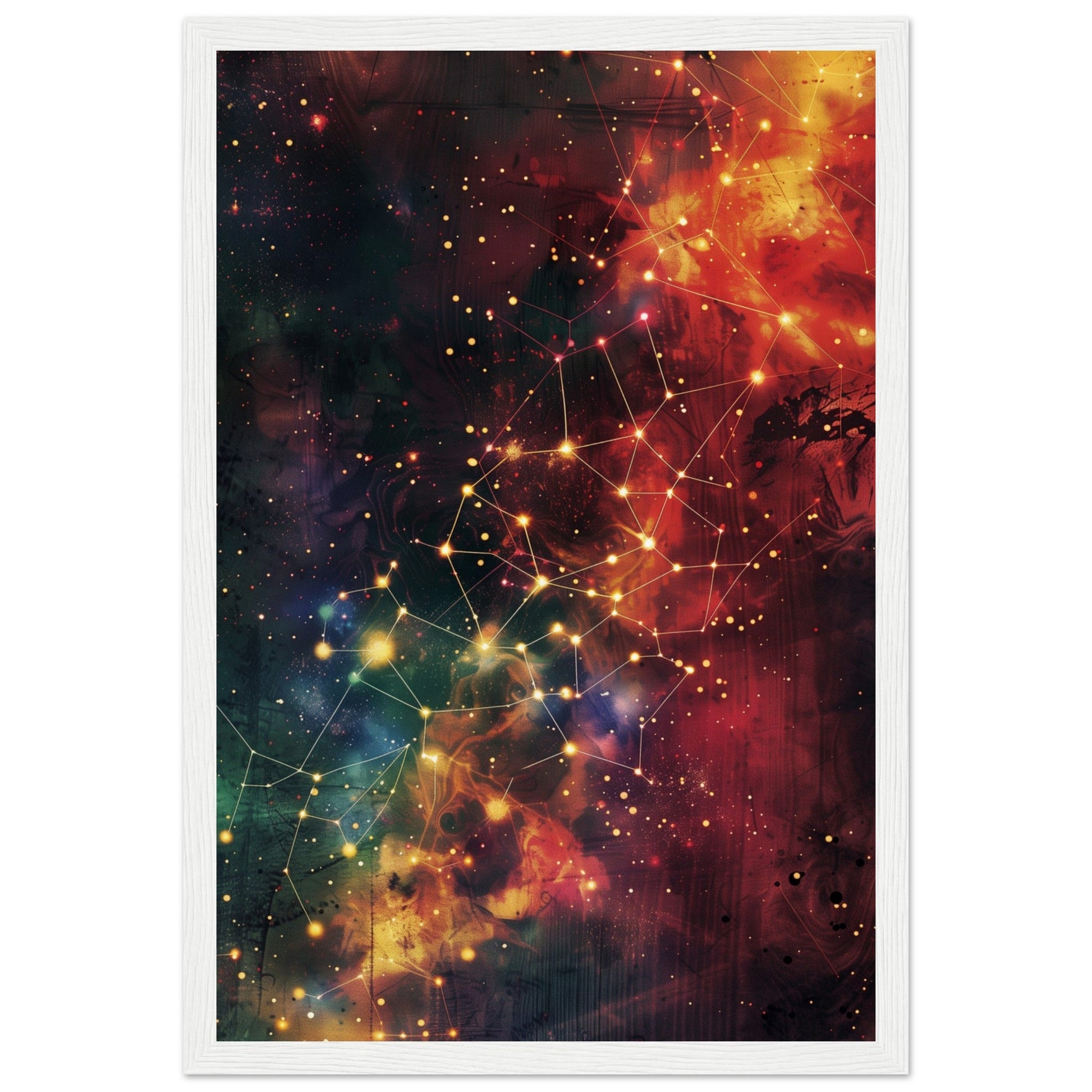 Poster Constellation ( 30x45-cm-Bois-blanc)