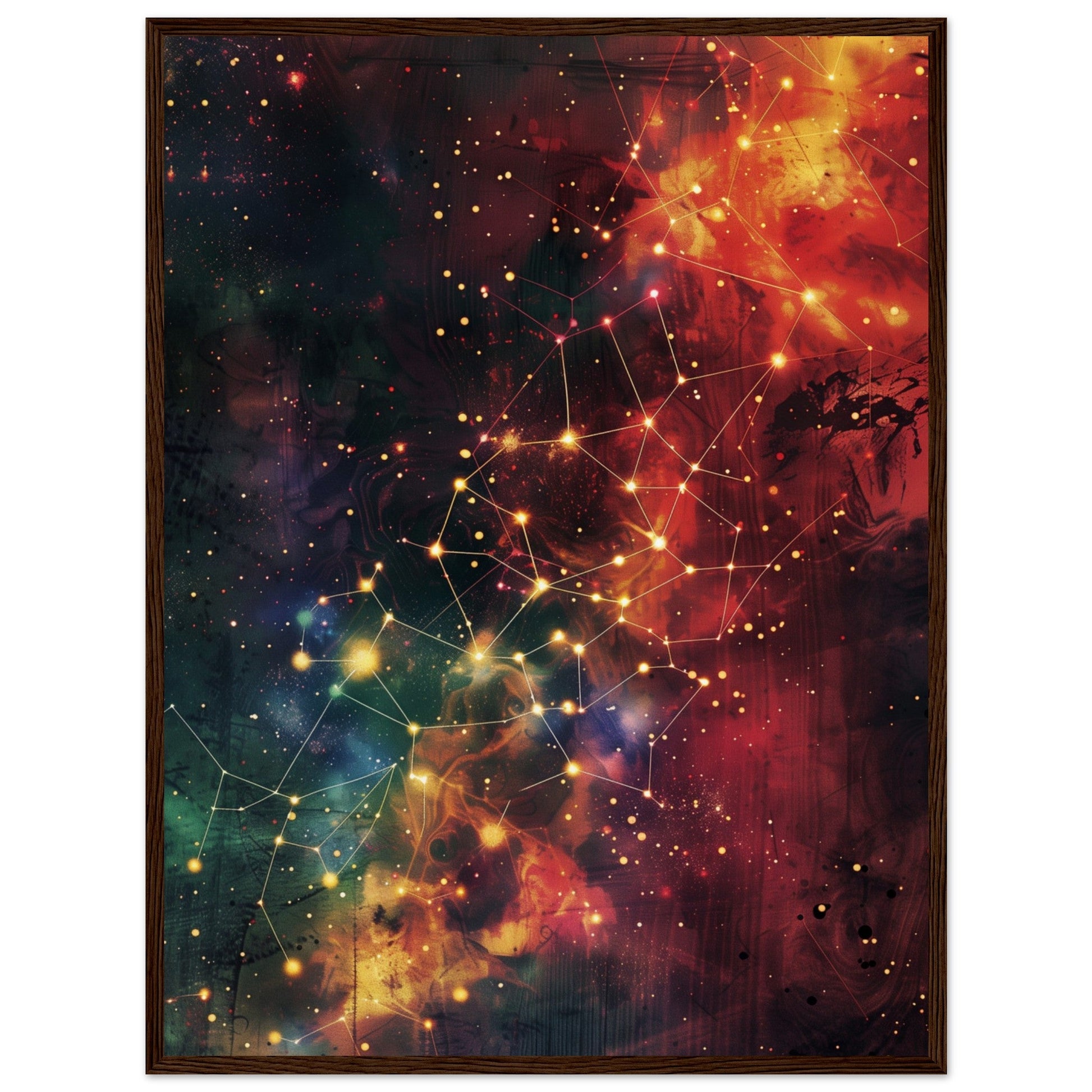 Poster Constellation ( 60x80-cm-Bois-foncé)