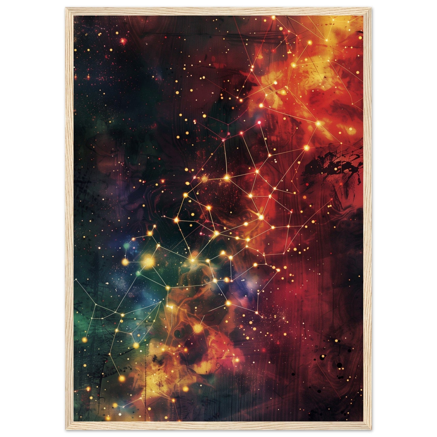 Poster Constellation ( 50x70-cm-Bois-clair)