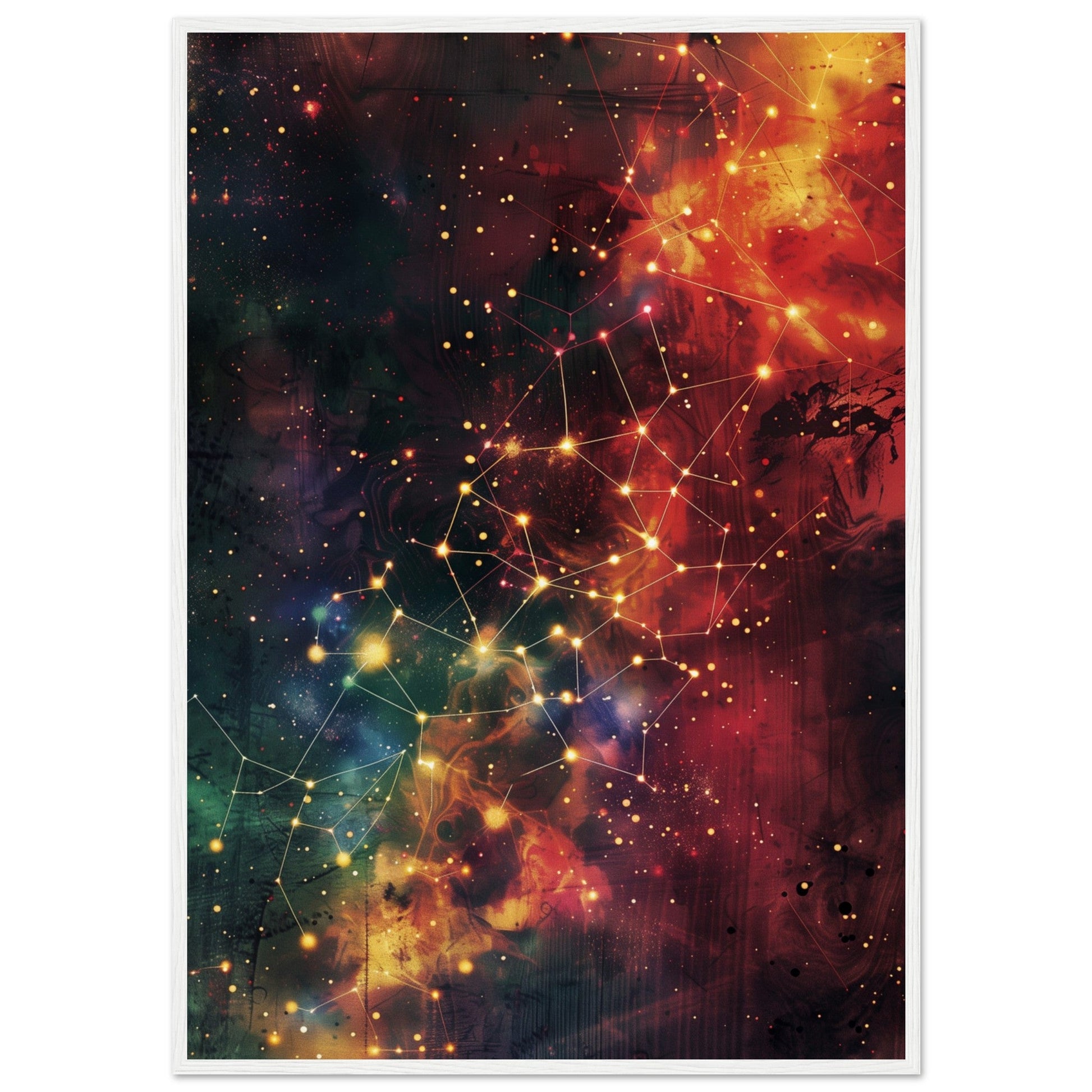 Poster Constellation ( 70x100-cm-Bois-blanc)