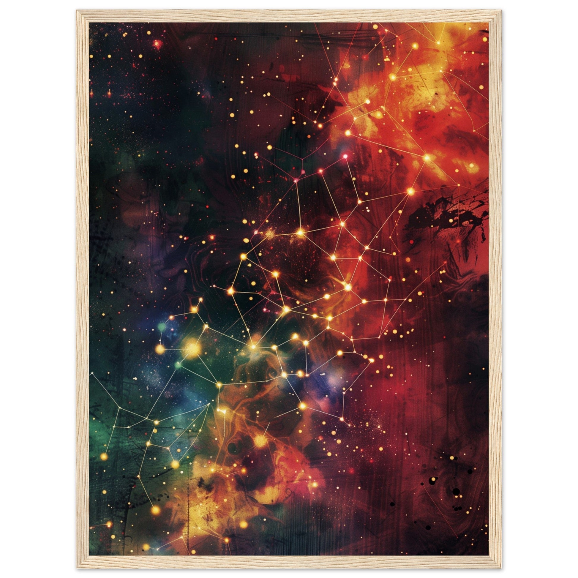 Poster Constellation ( 45x60-cm-Bois-clair)