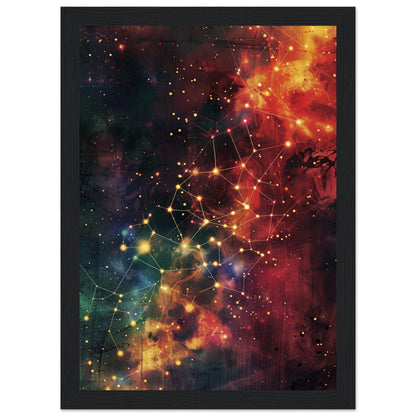 Poster Constellation ( 21x29.7-cm-Bois-noir)