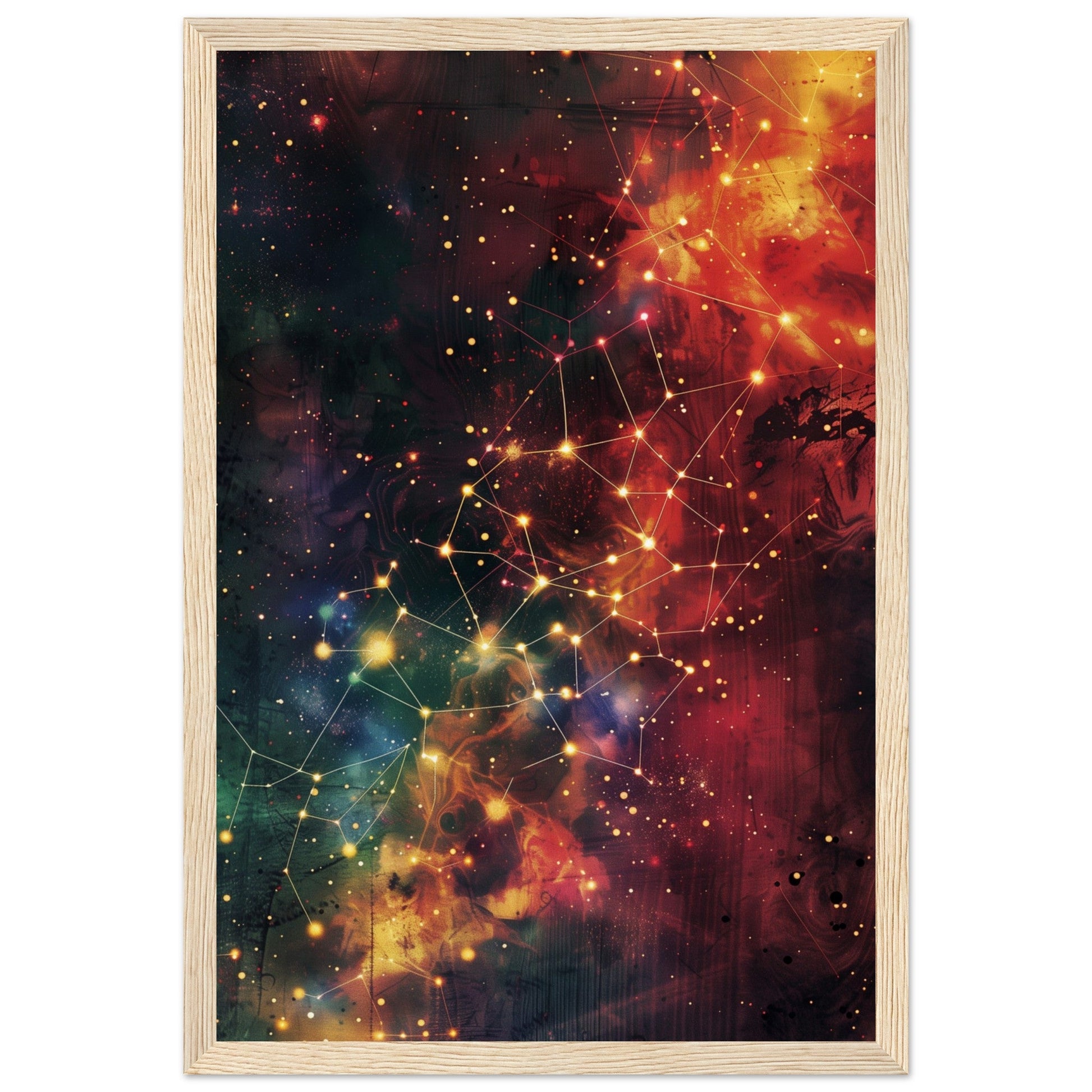 Poster Constellation ( 30x45-cm-Bois-clair)