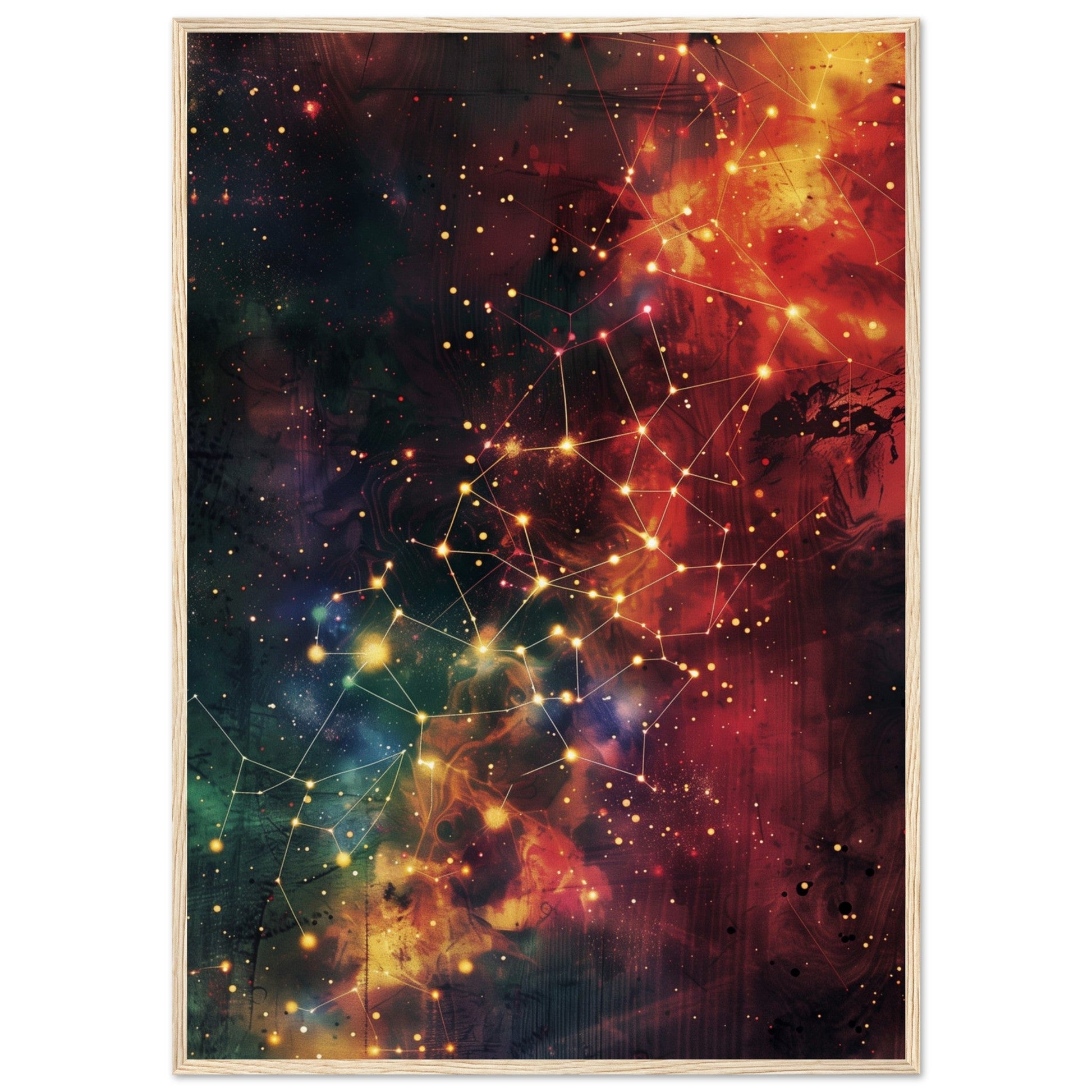 Poster Constellation ( 70x100-cm-Bois-clair)