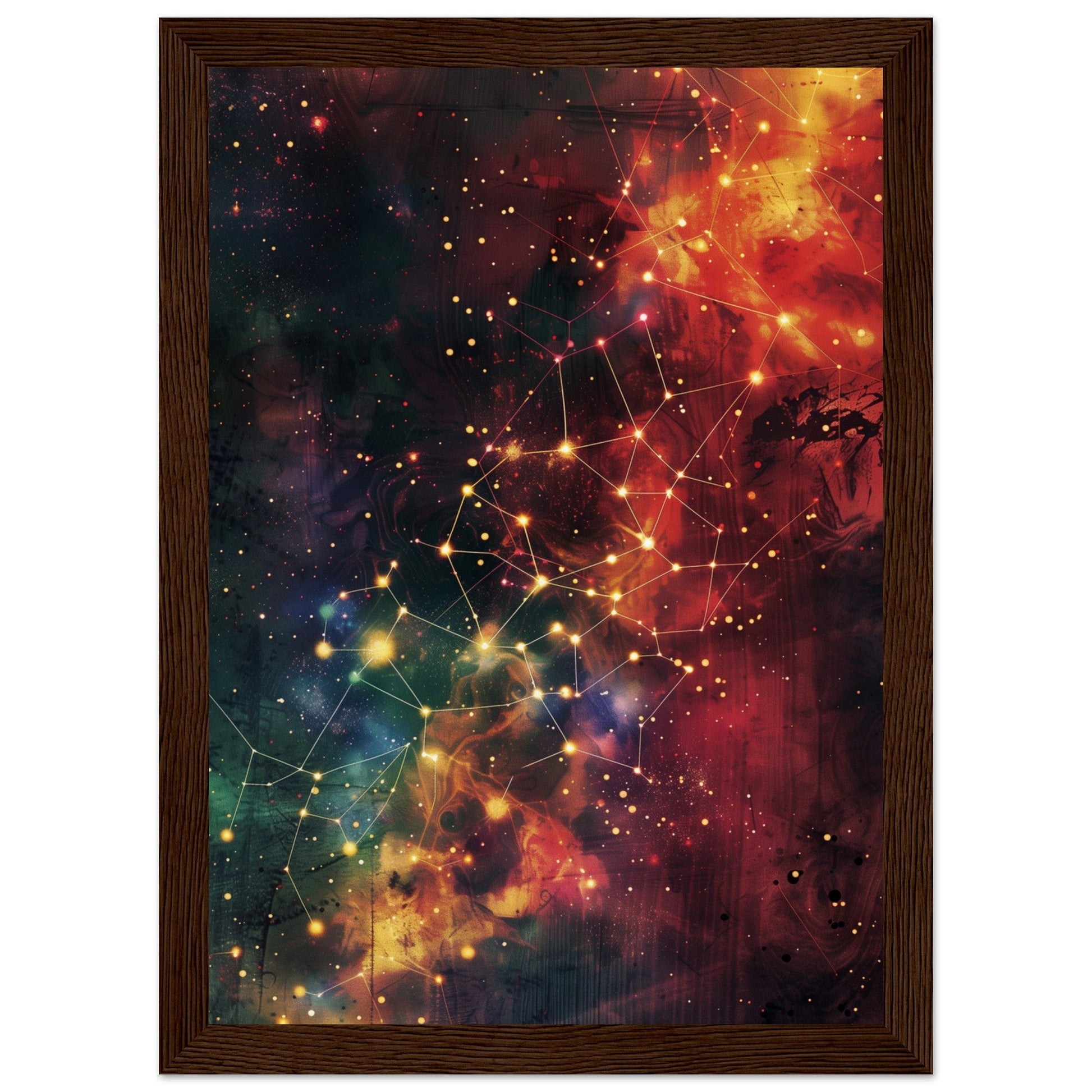 Poster Constellation ( 21x29.7-cm-Bois-foncé)