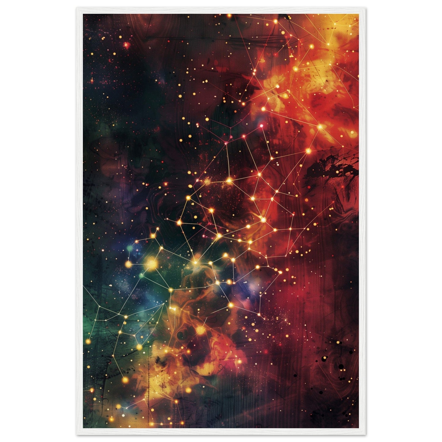 Poster Constellation ( 60x90-cm-Bois-blanc)